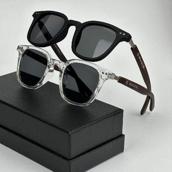 عینک آفتابی مونت بلانک محافظ UV با دسته چوبی UV protection